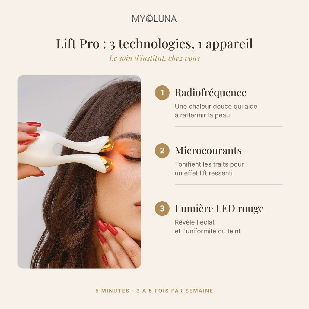 Lift Pro : radiofréquence, microcourants et lumière LED rouge
