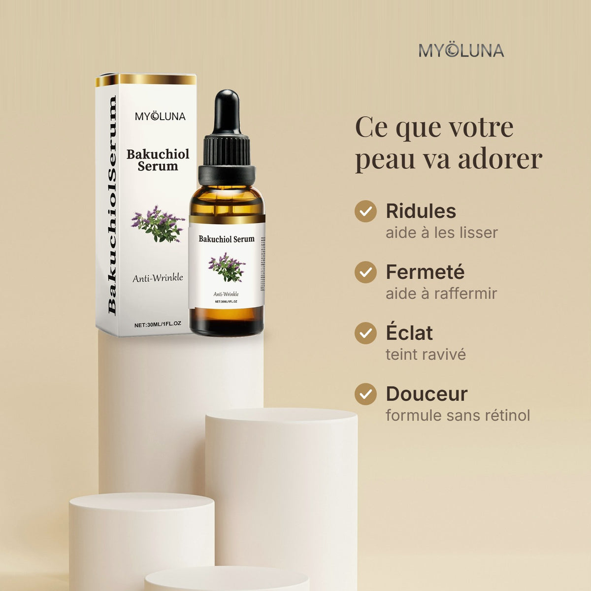 Bienfaits du Sérum Bakuchiol inclus dans le Pack Ritual Duo