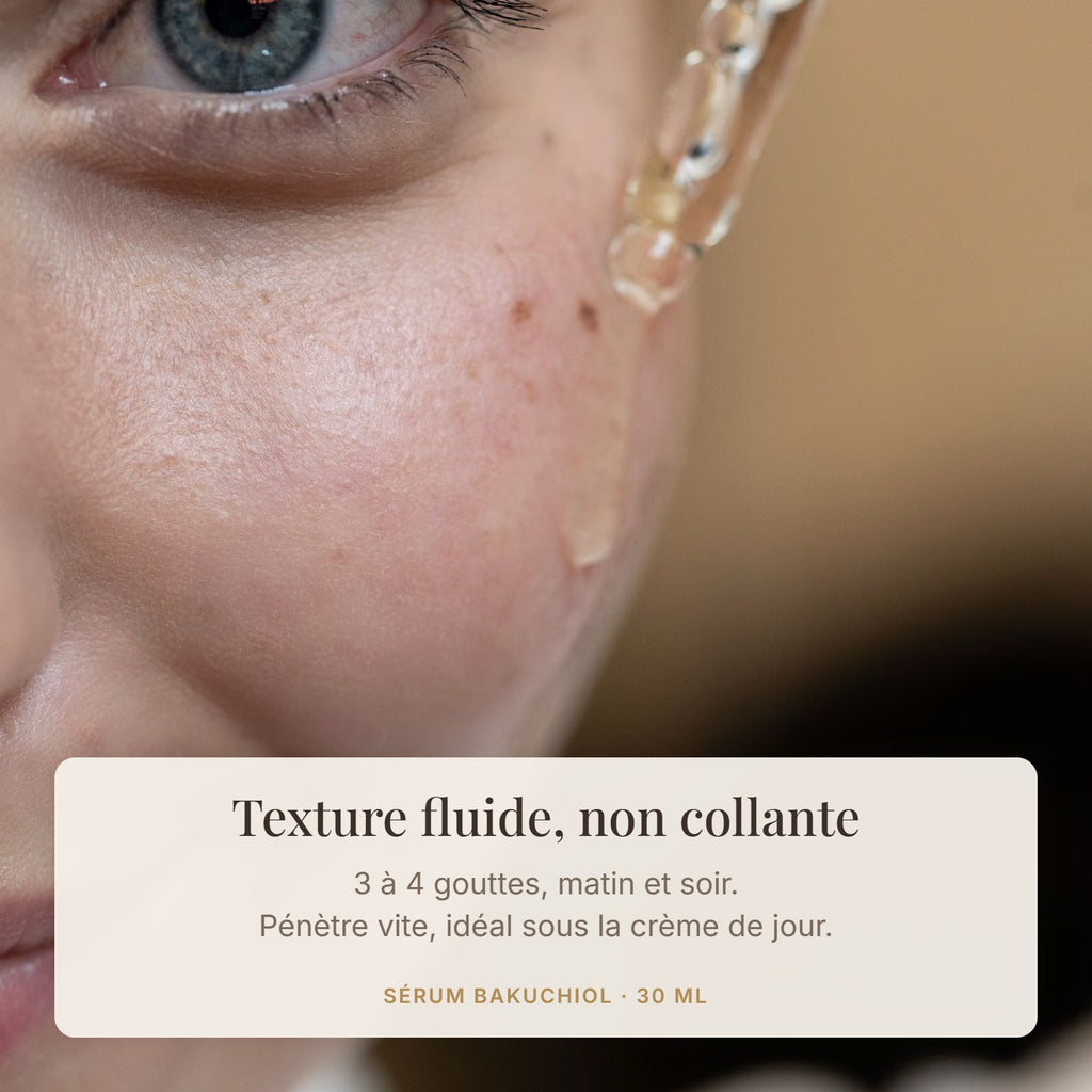 Texture fluide du Sérum Bakuchiol